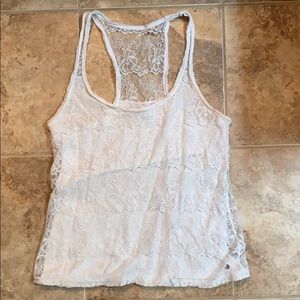 White lace tank top